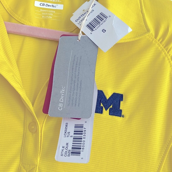 NWT CUTTER AND BUCK MICHIGAN POLO - Picture 2 of 3